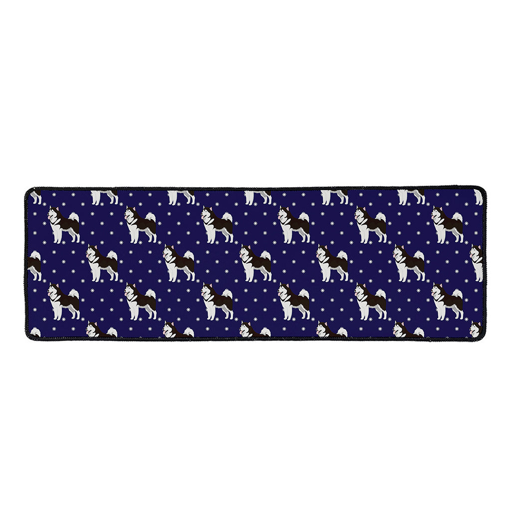 Alaskan Malamute Pattern Print Long Kitchen Mat
