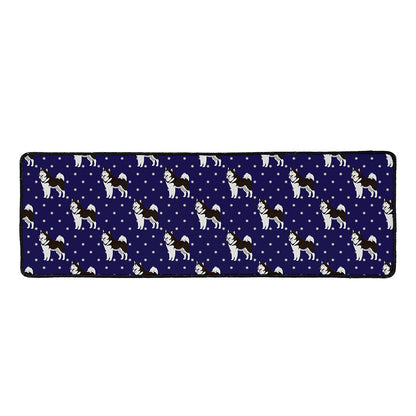 Alaskan Malamute Pattern Print Long Kitchen Mat