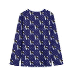 Alaskan Malamute Pattern Print Long Sleeve Short Coat