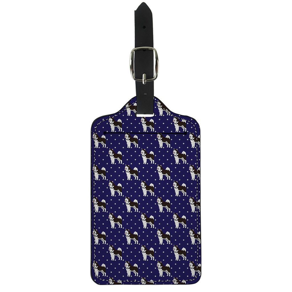 Alaskan Malamute Pattern Print Luggage Tag