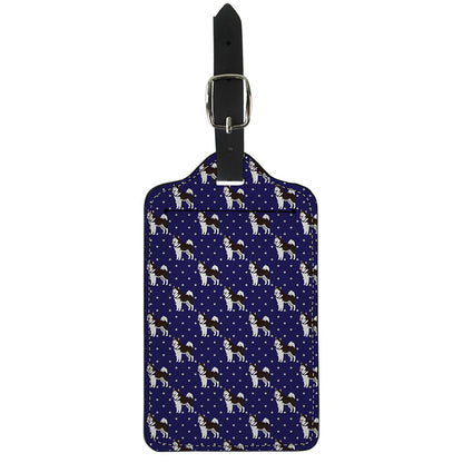 Alaskan Malamute Pattern Print Luggage Tag