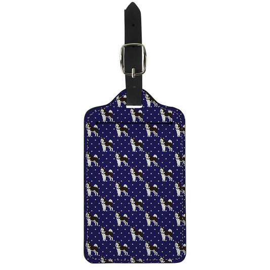 Alaskan Malamute Pattern Print Luggage Tag