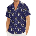 Alaskan Malamute Pattern Print Men's Deep V-Neck Shirt