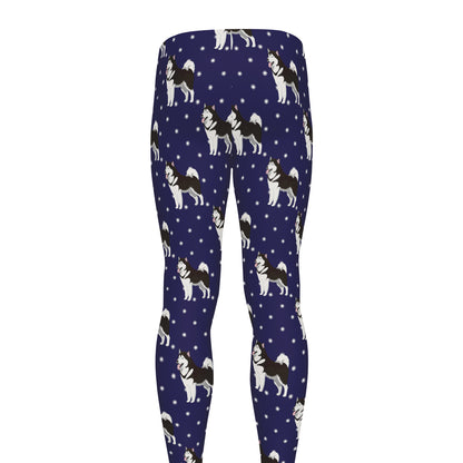 Alaskan Malamute Pattern Print Men's leggings