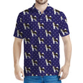 Alaskan Malamute Pattern Print Men's Polo Shirt