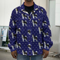 Alaskan Malamute Pattern Print Men's Shirt Jacket