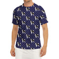 Alaskan Malamute Pattern Print Men's Short Sleeve Rash Guard