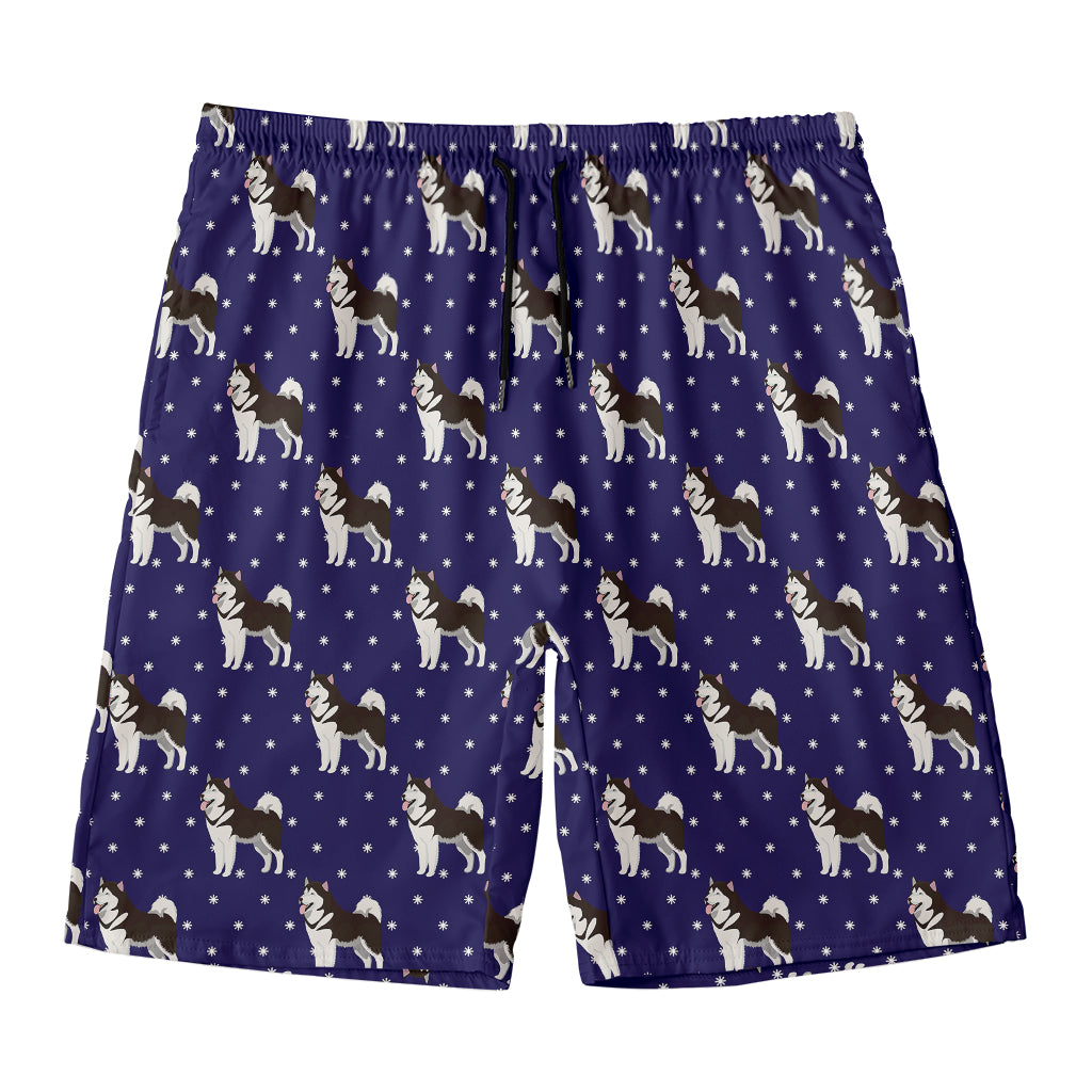 Alaskan Malamute Pattern Print Men's Swim Trunks