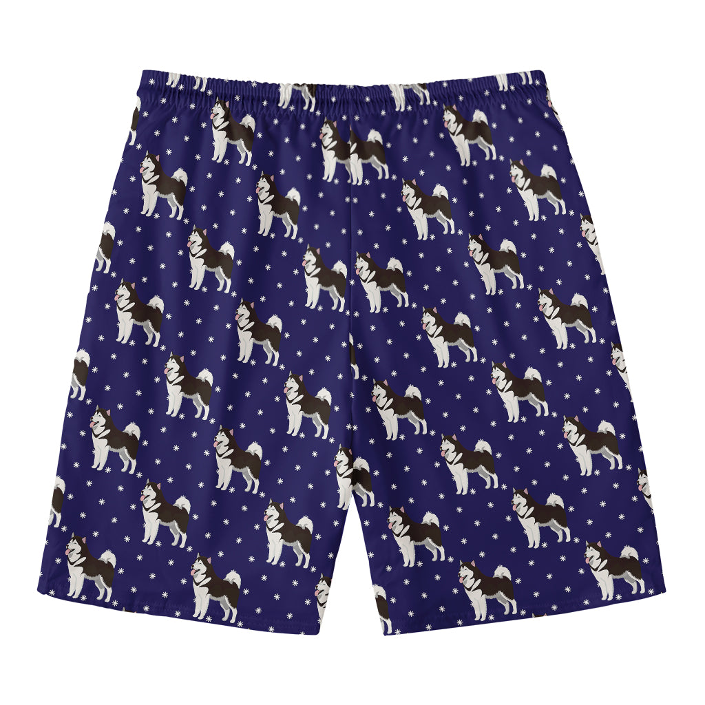 Alaskan Malamute Pattern Print Men's Swim Trunks