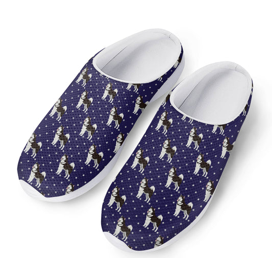 Alaskan Malamute Pattern Print Mesh Casual Shoes