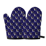 Alaskan Malamute Pattern Print Oven Mitts