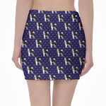 Alaskan Malamute Pattern Print Pencil Mini Skirt