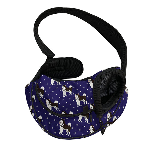 Alaskan Malamute Pattern Print Pet Sling Carrier