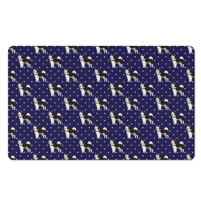 Alaskan Malamute Pattern Print Polyester Doormat