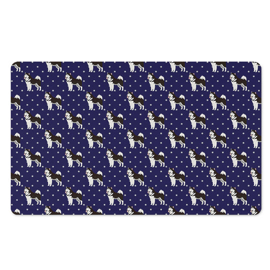 Alaskan Malamute Pattern Print Polyester Doormat