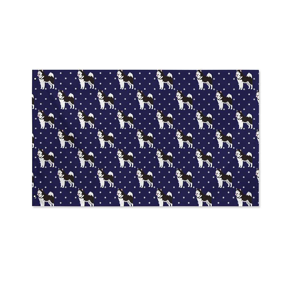Alaskan Malamute Pattern Print Polyester Flag