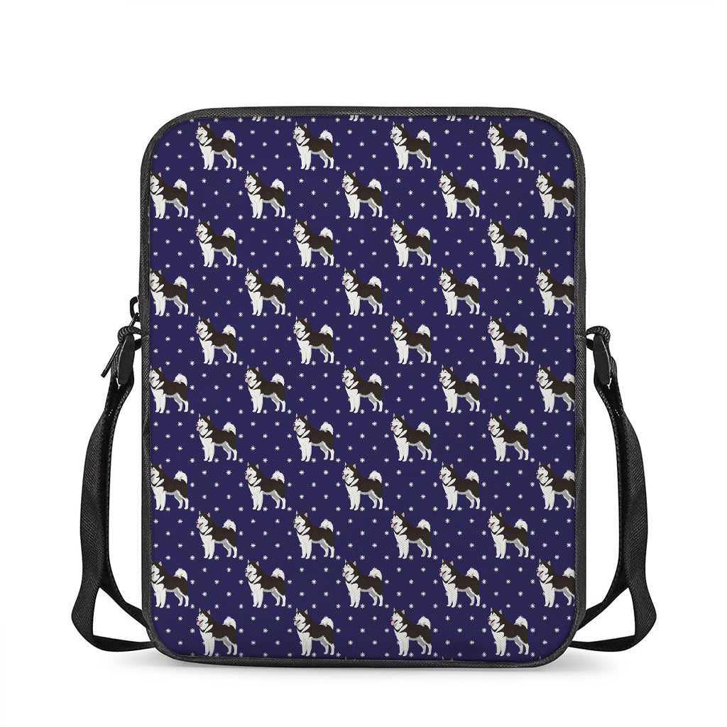 Alaskan Malamute Pattern Print Rectangular Crossbody Bag