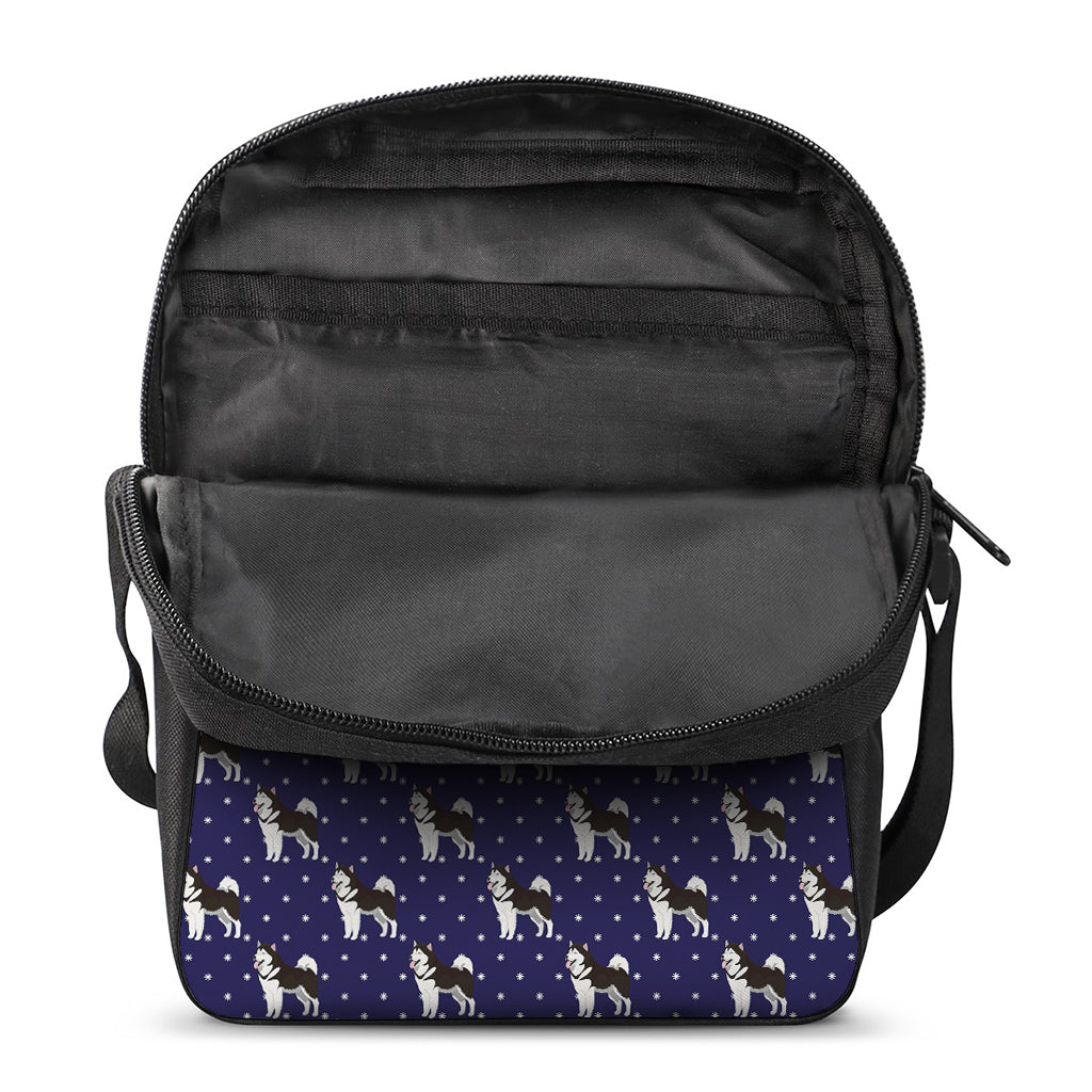 Alaskan Malamute Pattern Print Rectangular Crossbody Bag
