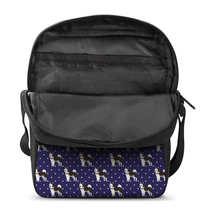 Alaskan Malamute Pattern Print Rectangular Crossbody Bag