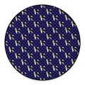 Alaskan Malamute Pattern Print Round Floor Mat