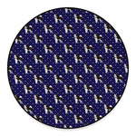 Alaskan Malamute Pattern Print Round Floor Mat
