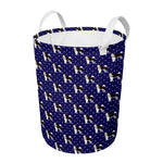Alaskan Malamute Pattern Print Round Laundry Basket