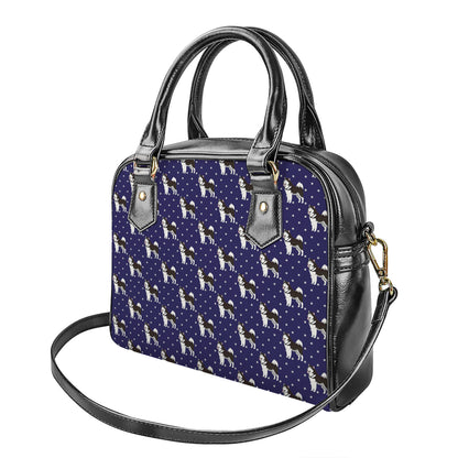 Alaskan Malamute Pattern Print Shoulder Handbag