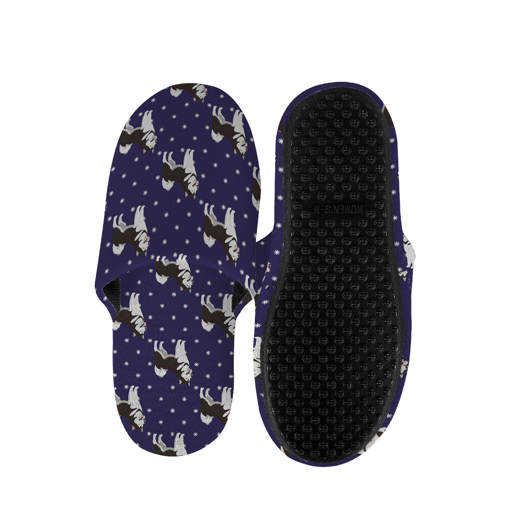 Alaskan Malamute Pattern Print Slippers