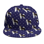Alaskan Malamute Pattern Print Snapback Cap