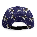 Alaskan Malamute Pattern Print Snapback Cap