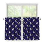 Alaskan Malamute Pattern Print Tier Curtains