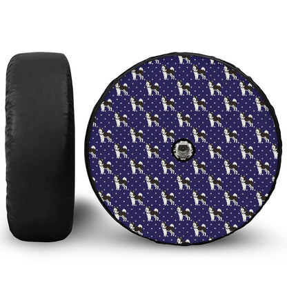 Alaskan Malamute Pattern Print Tire Cover With Camera Hole