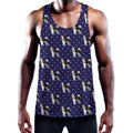 Alaskan Malamute Pattern Print Men's Workout Tank Top