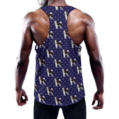 Alaskan Malamute Pattern Print Training Tank Top