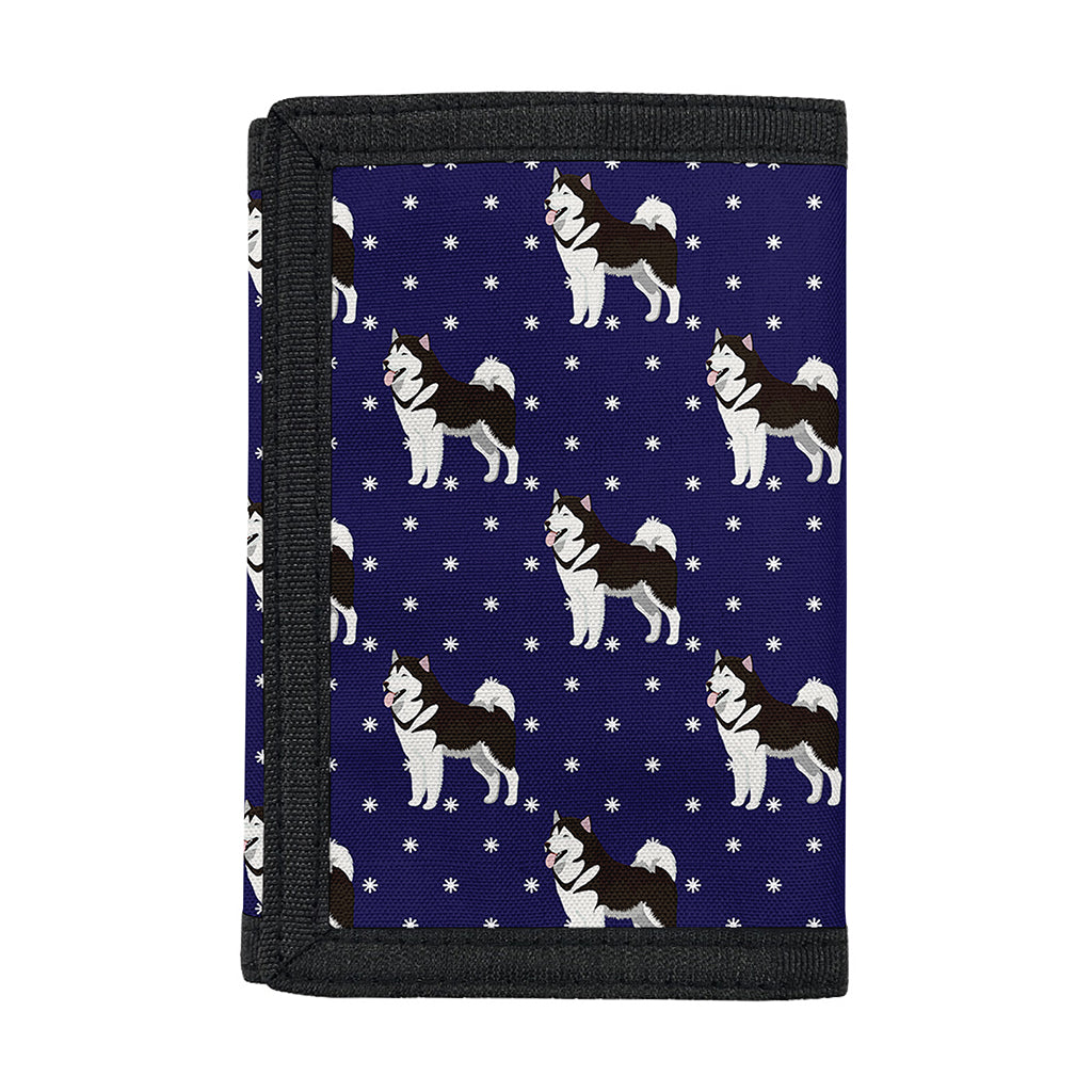 Alaskan Malamute Pattern Print Trifold Wallet