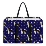 Alaskan Malamute Pattern Print Utility Tote Bag