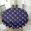 Alaskan Malamute Pattern Print Waterproof Round Tablecloth