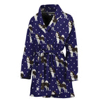 Alaskan Malamute Pattern Print Women's Bathrobe