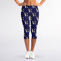 Alaskan Malamute Pattern Print Women's Capri Leggings