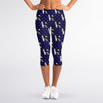 Alaskan Malamute Pattern Print Women's Capri Leggings