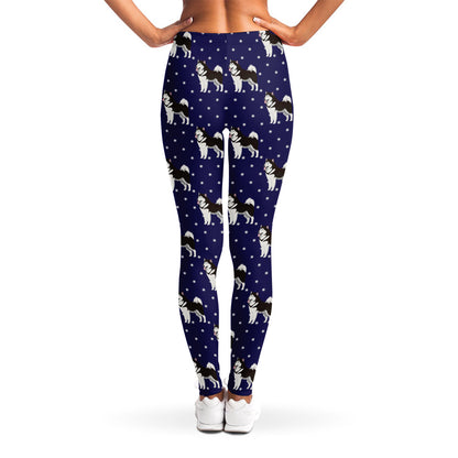 Alaskan Malamute Pattern Print Women's Leggings