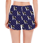 Alaskan Malamute Pattern Print Women's Split Running Shorts