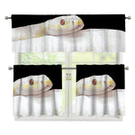 Albino Snake Print 3 Piece Kitchen Curtains