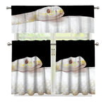 Albino Snake Print 3 Piece Kitchen Curtains