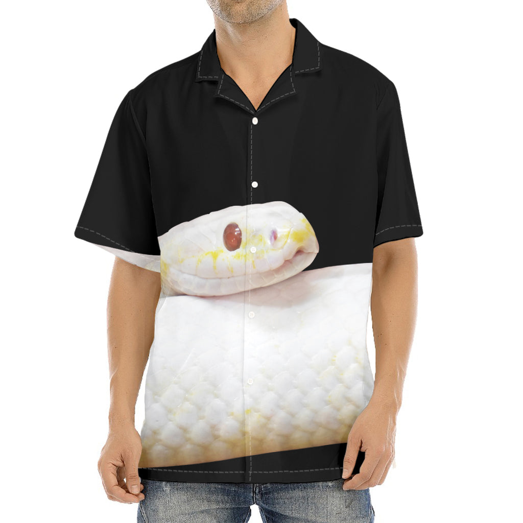 Albino Snake Print Aloha Shirt