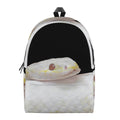 Albino Snake Print School Backpack