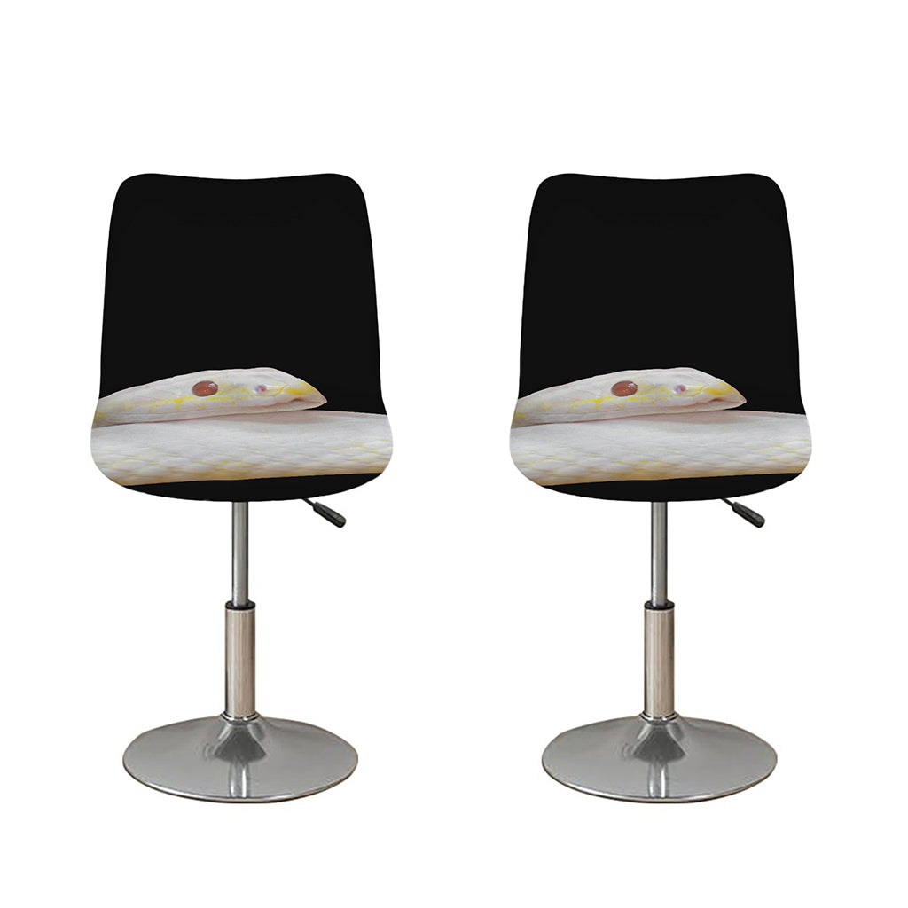 Albino Snake Print Bar Stool Covers