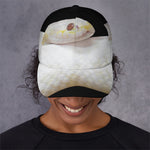 Albino Snake Print Baseball Cap