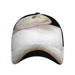 Albino Snake Print Baseball Cap