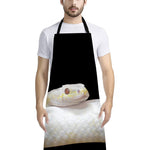 Albino Snake Print Bib Apron With Pocket
